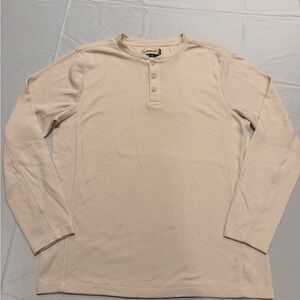 Magellan Outdoors Cream Long-Sleeve Henley
